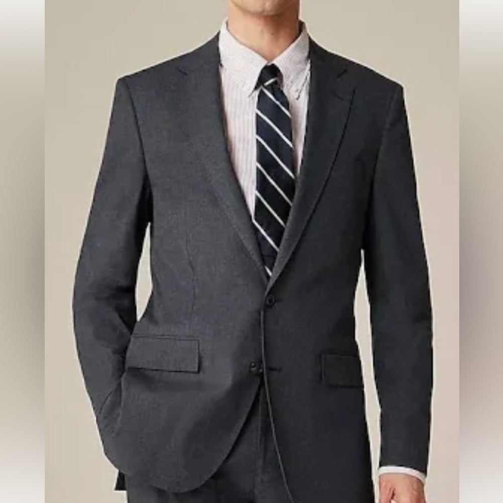 Nwt J. Crew Ludlow Charcoal Italian Cotton Blazer